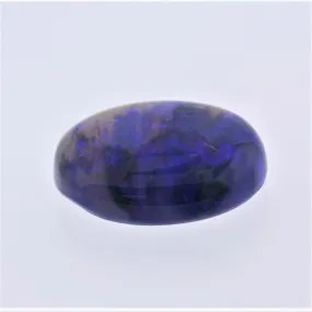 6.03ct Australian Bright Black Opal Oval Cabochon Semi Crystal