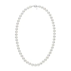 7.5-8.0 mm 18 Inch Natural White Hanadama Akoya Pearl Necklace