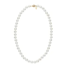 8.0-8.5 mm 18 Inch Natural White Hanadama Akoya Pearl Necklace