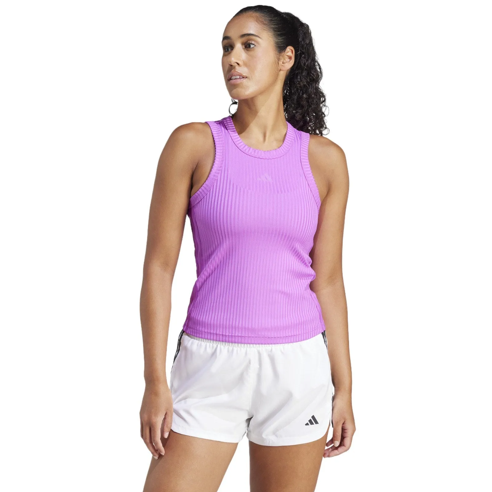 adidas All Gym 3-Stripe Womens Rib Tank