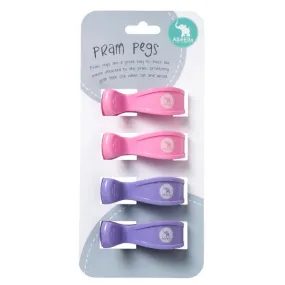 All 4 Ella 4 Pack Pegs - Pastel Mix Purple Pink