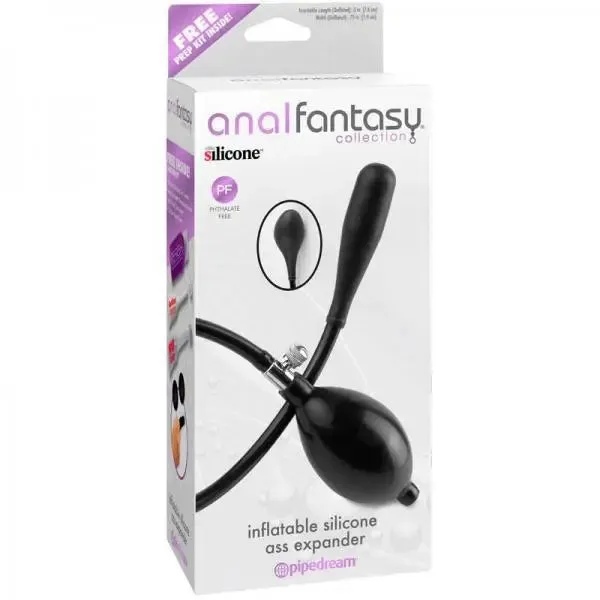 Anal Fantasy Collection Inflatable Silicone Ass Expander - Black