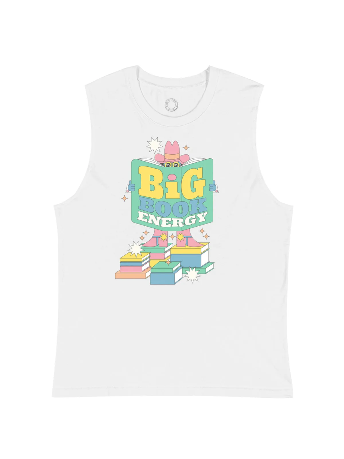 Big Book Energy Unisex Tank Top (Print Shop)