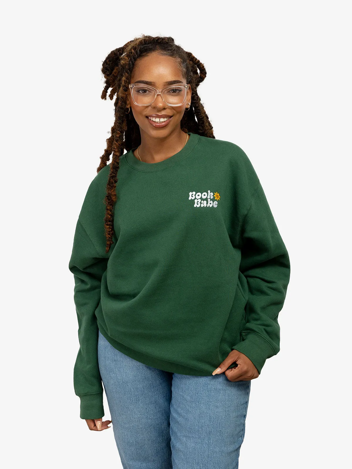 Book Babe Embroidered Unisex Sweatshirt (Print Shop)