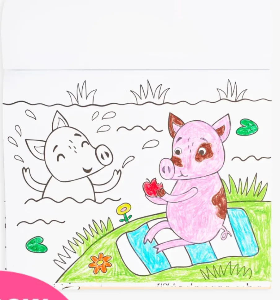 Color-In Book: Little Farm Friends