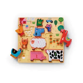 Crocodile Creek 10 Piece Wood Puzzle - 1 2 3 Barnyard