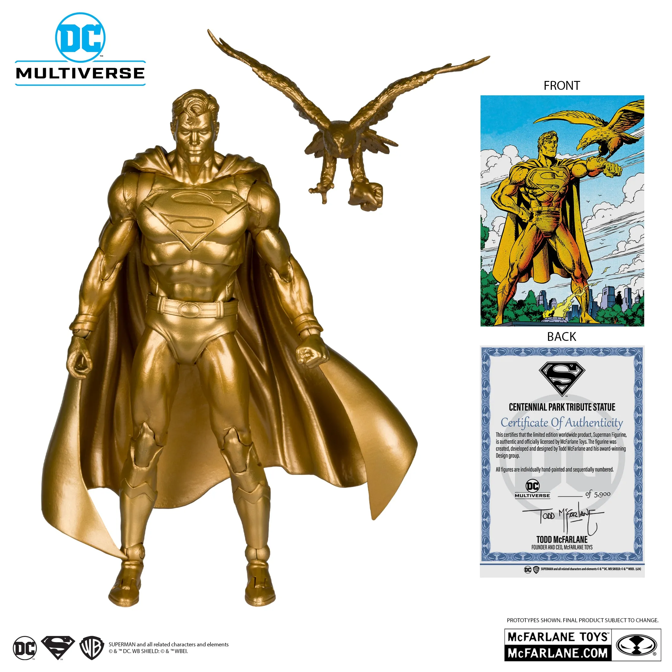 DC Multiverse - Superman (Centennial Park Tribute Statue) Exclusive Gold Label Figure (17289)