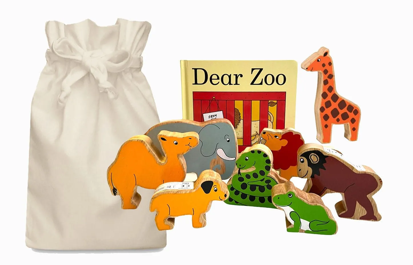 Dear Zoo Story Sack with Lanka Kade Wooden Animals