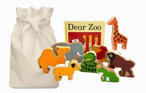 Dear Zoo Story Sack with Lanka Kade Wooden Animals