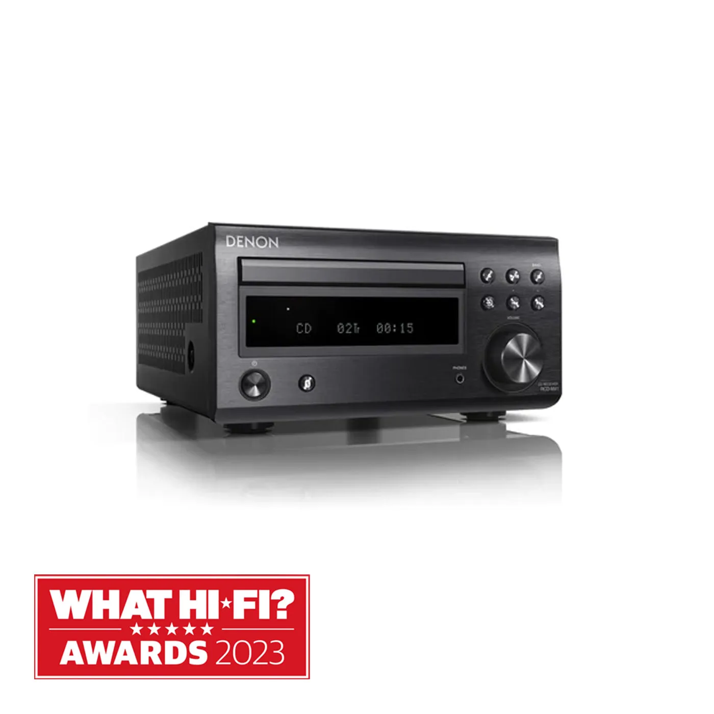 Denon RCDM41 DAB  Micro Hi Fi System Bluetooth CD Player Black Ex Speakers Ex-Display Clearance