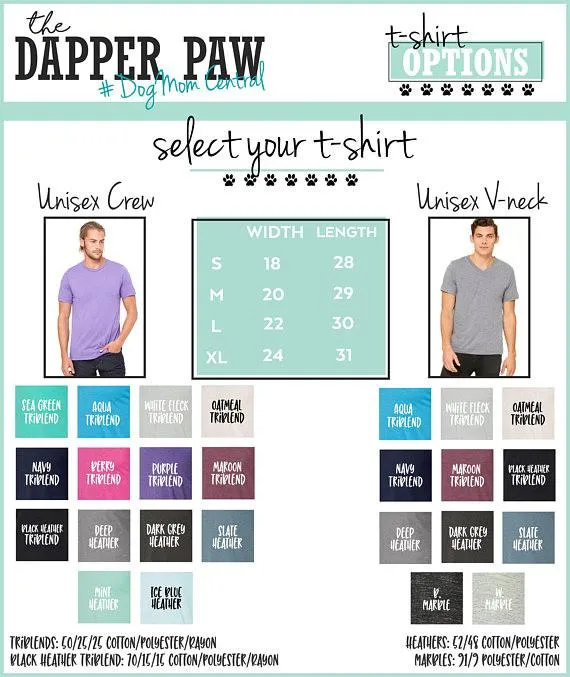 #DogMom V-Neck (The Dapper Paw) - Unisex Shirt