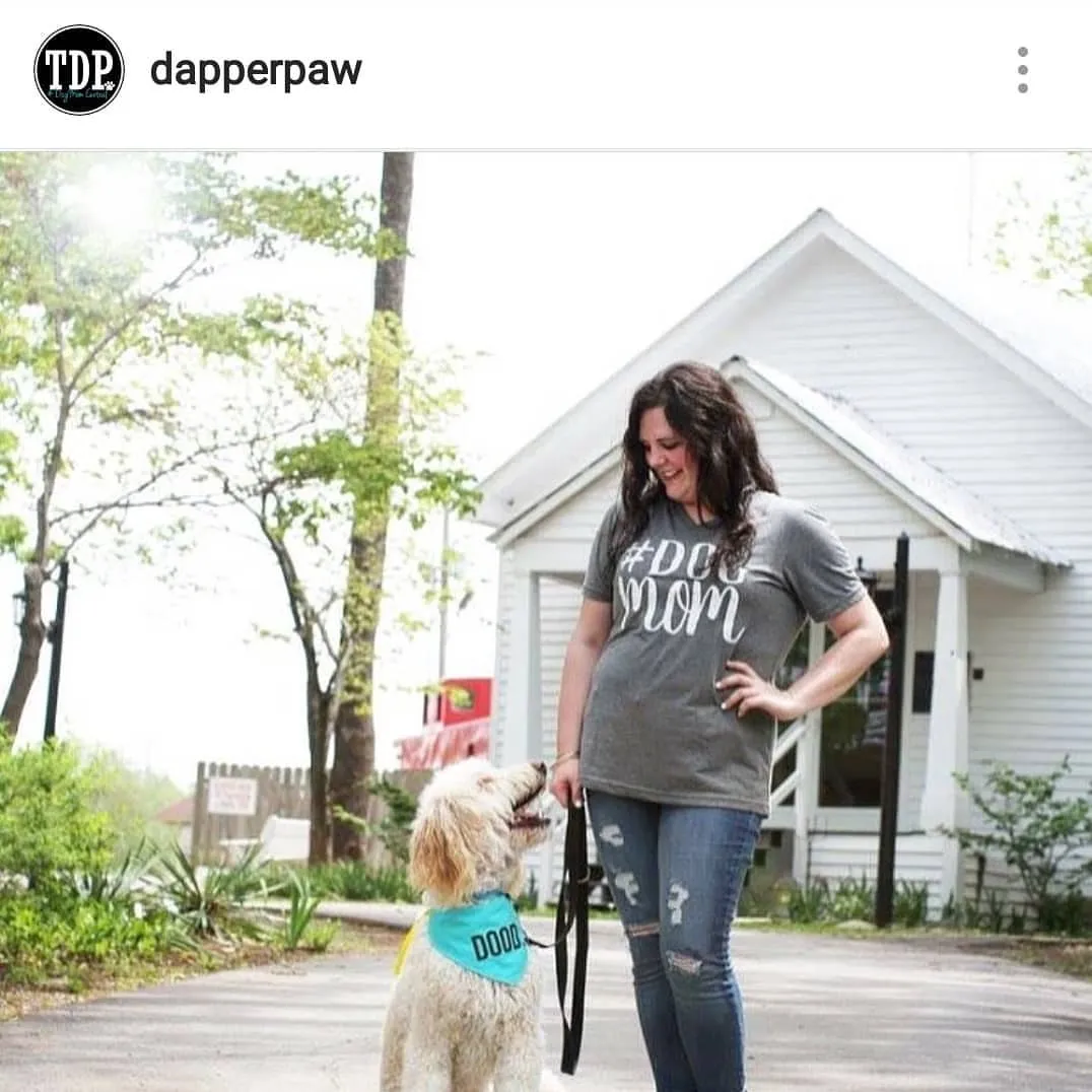 #DogMom V-Neck (The Dapper Paw) - Unisex Shirt