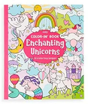 Enchanting Unicorns Color-In' Book