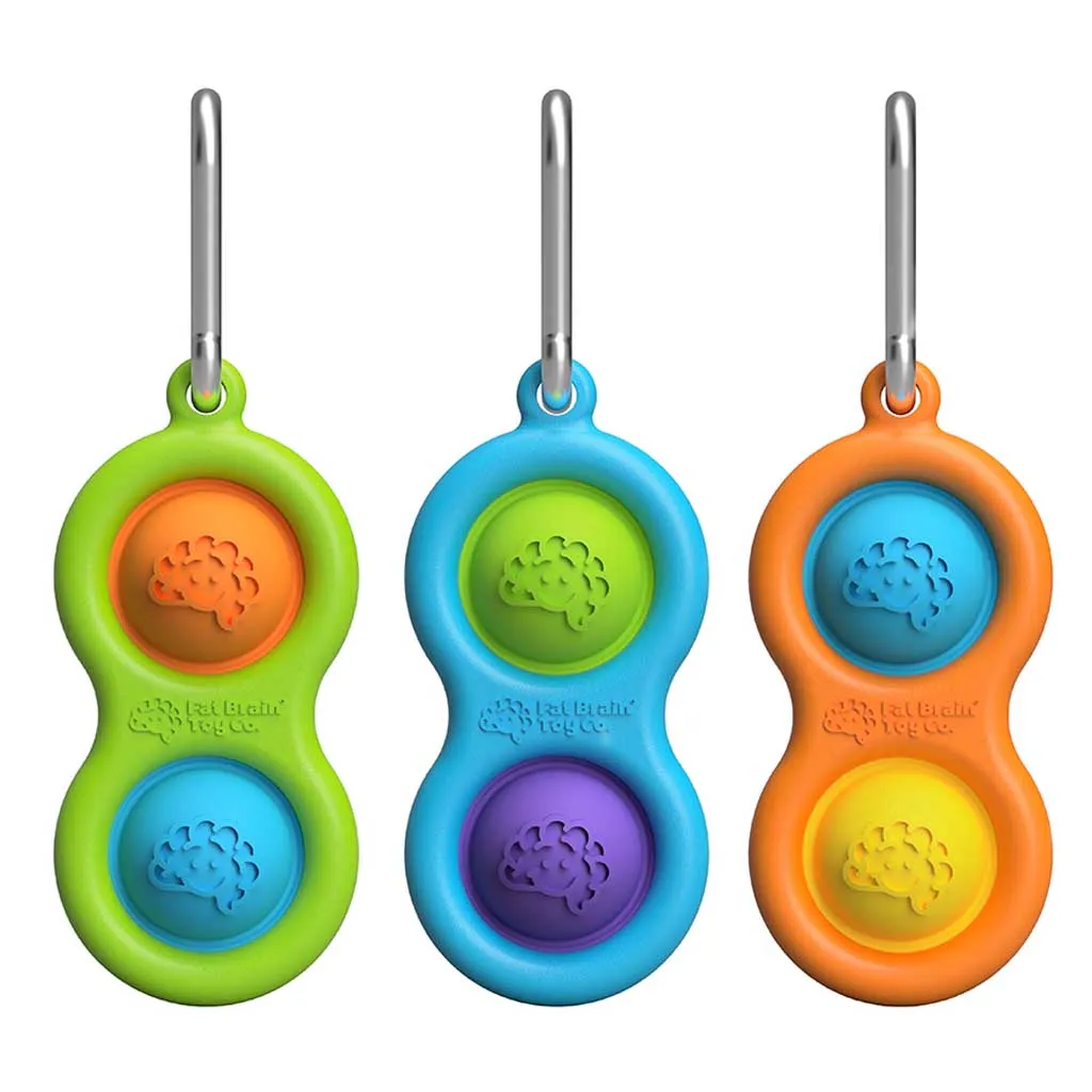 Fat Brain Colorful Simpl Dimpl Keychain - Sensory Fidget Toys