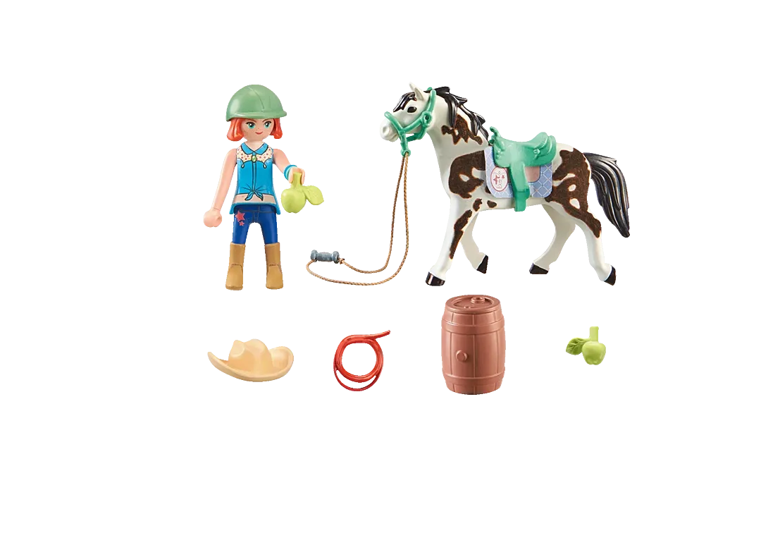 Playmobil Horses of Waterfall: Feeding Time with Ellie and Sawdust 71358