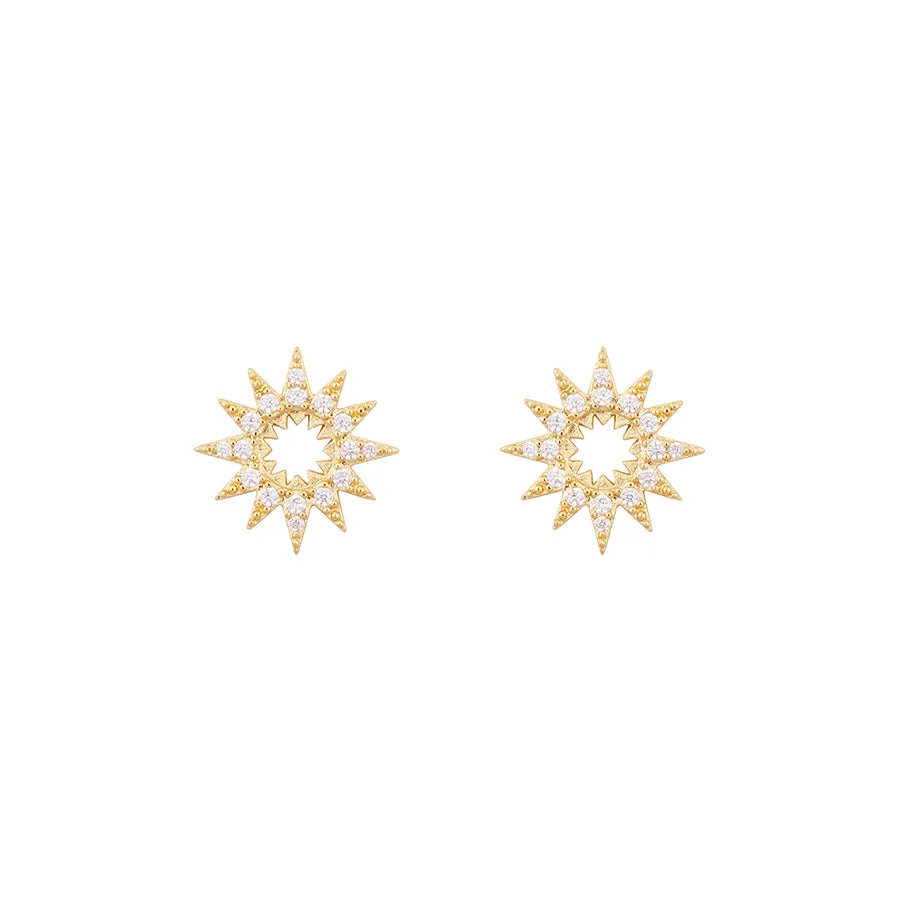 Sunlit Hoop Gold Earrings