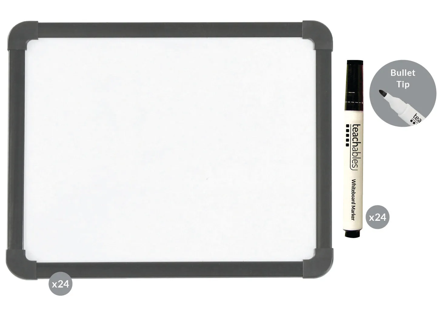 Whiteboard Kits with 24 Whiteboards and Markers