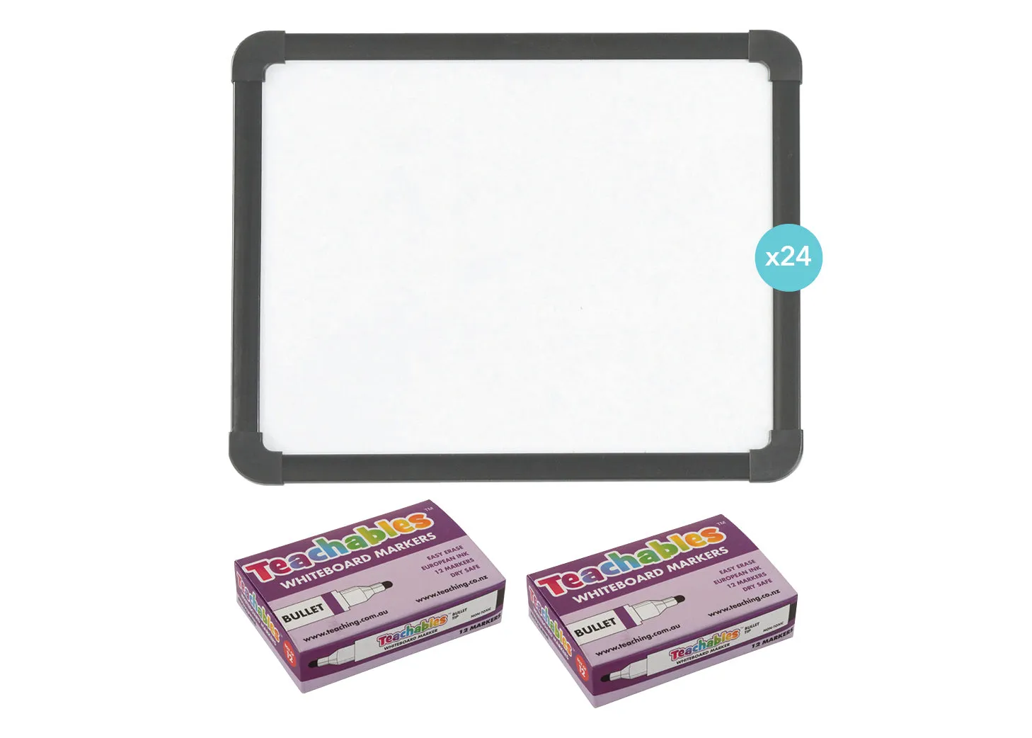 Whiteboard Kits with 24 Whiteboards and Markers