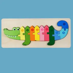 Wooden Number Animals Puzzle - Mathematics toys